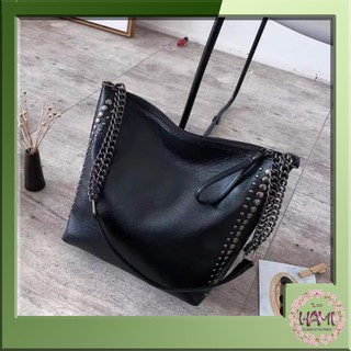 Túi xách nữ A4 lớn HAMI viền đinh cho công sở