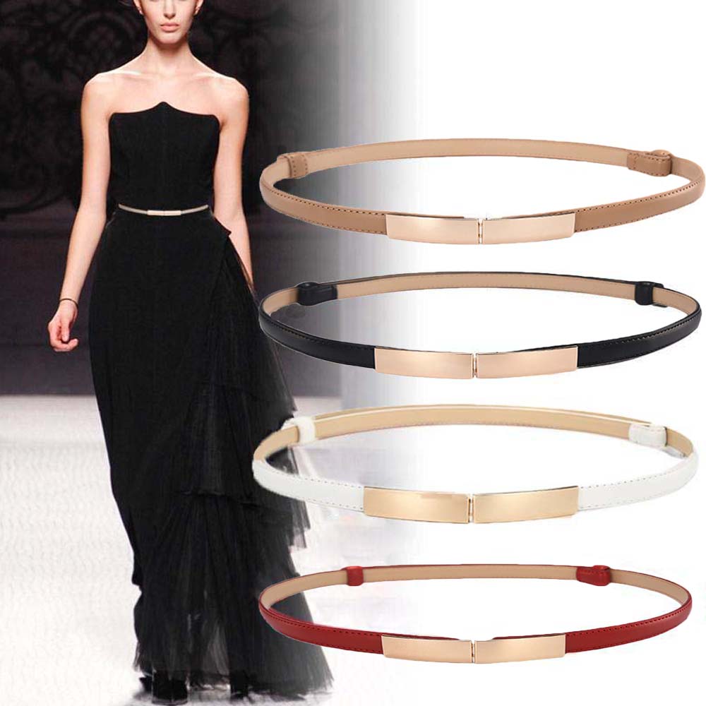 Thắt Lưng Da Pu Bản Nhỏ Thời Trang Dành Cho Nữ