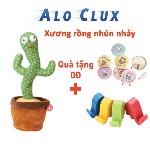 [120 BÀI HÁT] Cây xương rồng nhảy múa vui nhộn SẠC PIN USB chậu xương rồng uốn éo phát nhạc, nhại nhiều loại giọng nói