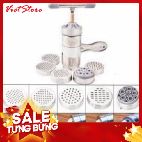 Máy Làm Bún, Mỳ Tươi Tại Nhà Bằng Inox, Tặng Kèm Bộ 5 Size Bún - VietStore