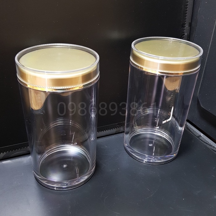 Lọ đựng vòng trầm hương ,đông trùng hạ thảo ,saffron...vvv 8,8*16cm