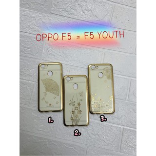 Ốp lưng Silicon thời trang viền đính đá cho OPPO F5