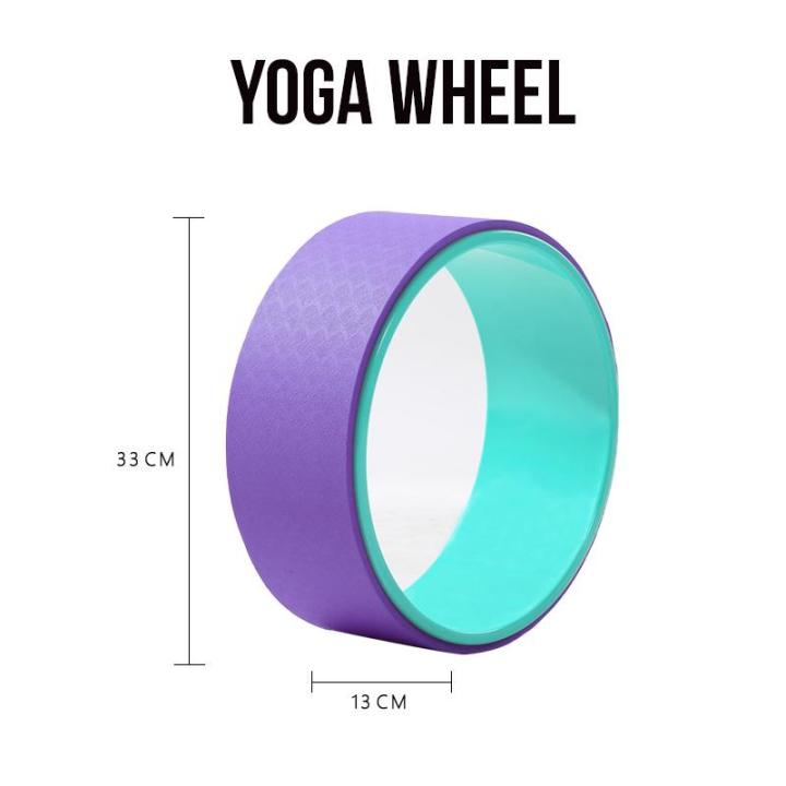 Vòng tập Yoga 33cm khung nhựa ABS bọc TPE, cao su PU chống trơn trượt cao cấp chính hãng - Yoga Wheel YO23