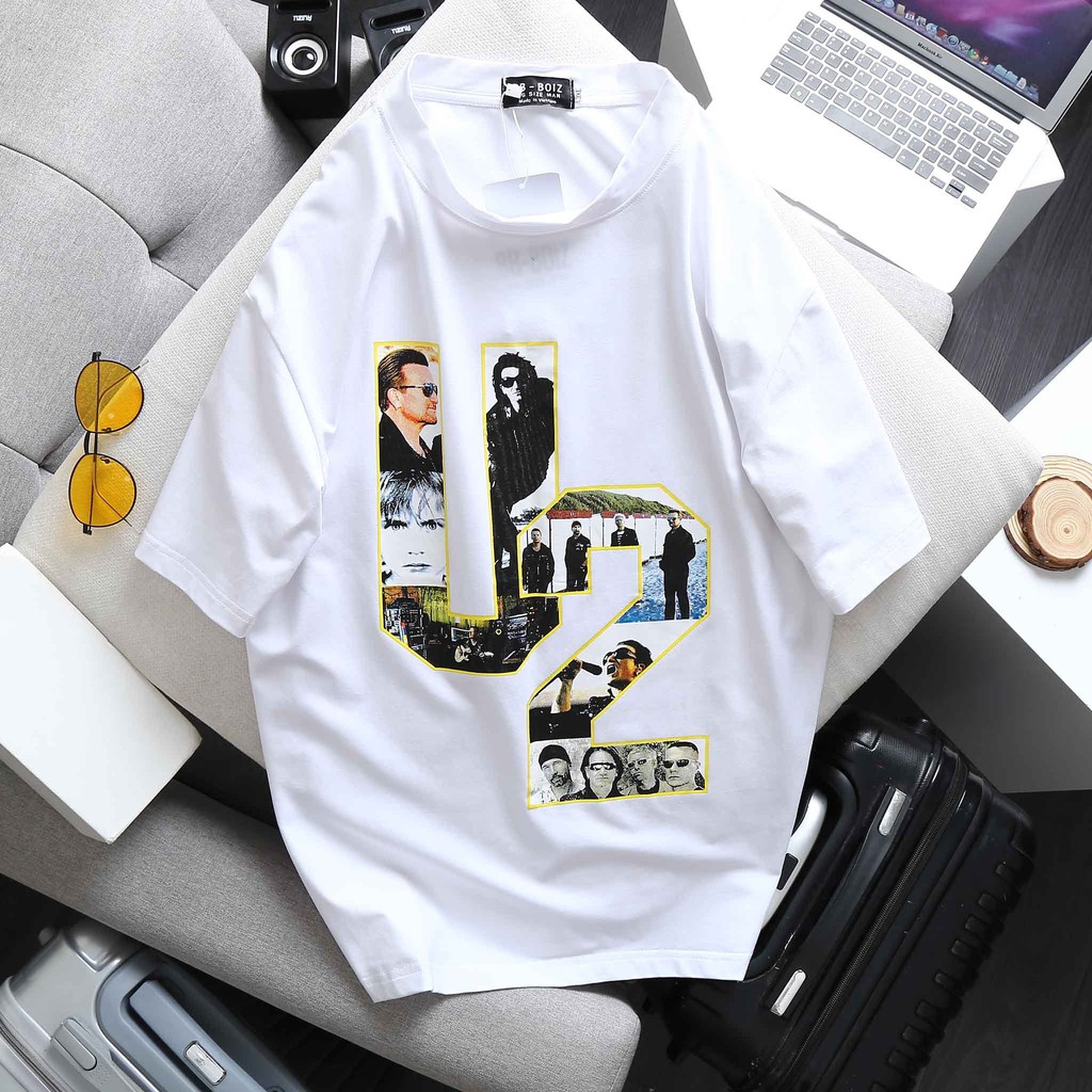 bigsize &lt; 120kg Áo thun/ áo phông nam tay ngắn cổ tròn bigsize - số U2 &amp; 71