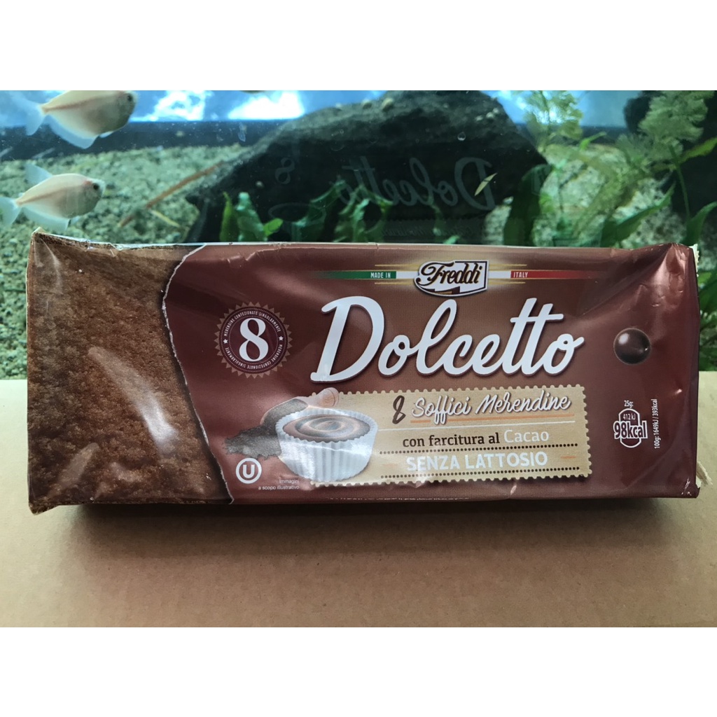 Bánh Bông Lan Ý Kem Sôcôla Hương vị Chocolate ITALY gói 200g (8 x 25g))