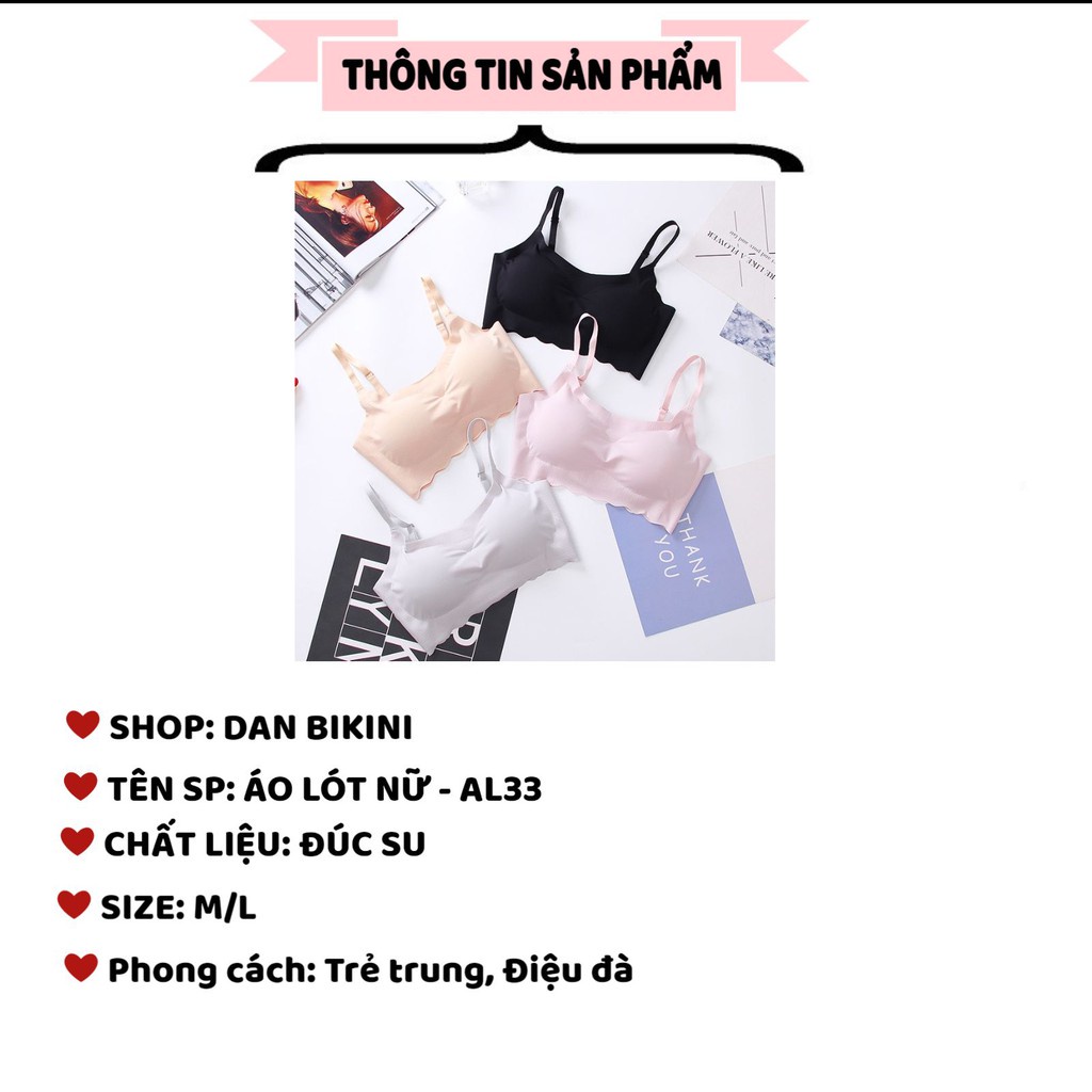 Áo Ngực Nữ - Áo Lót Nữ Đúc Su viền sóng điệu đà nâng vòng một gợi cảm quyến rũ mã AL33