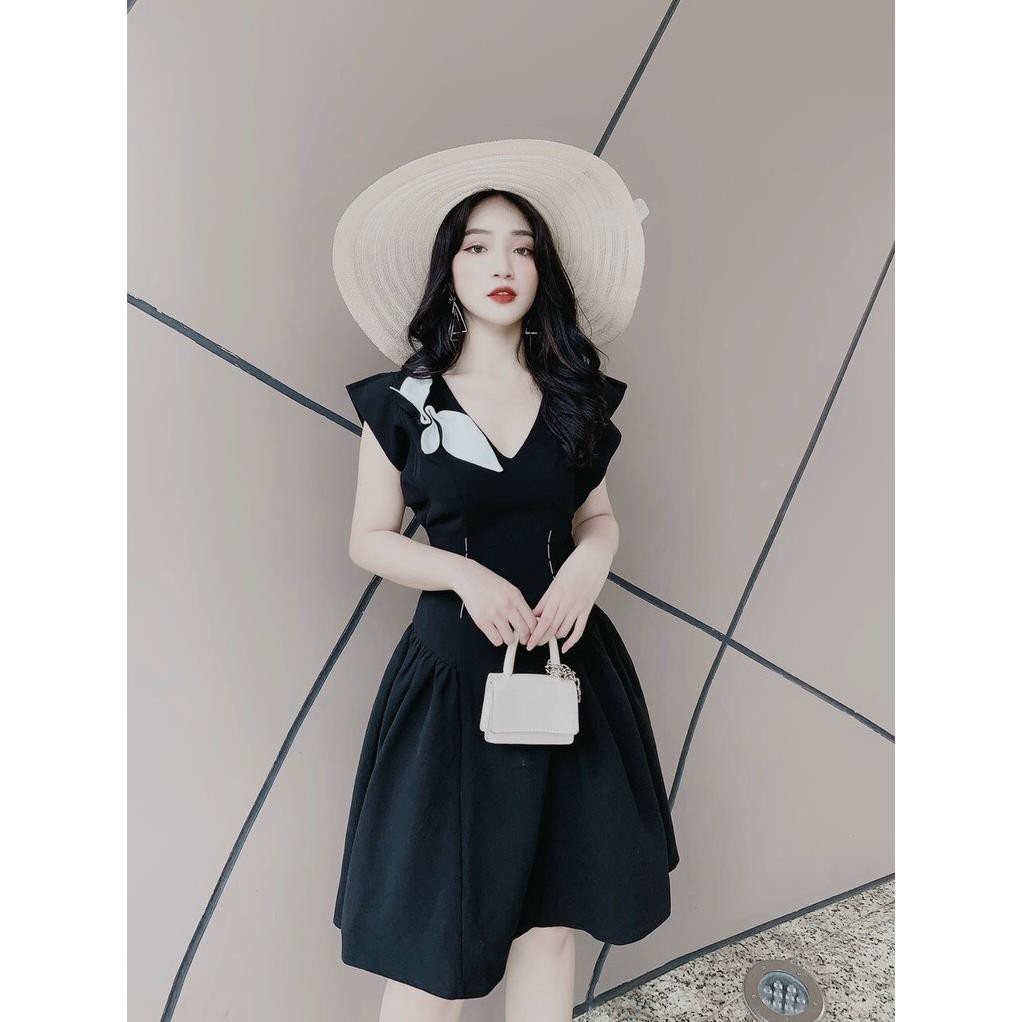 Đầm đi chơi, đi du lịch cổ chữ V