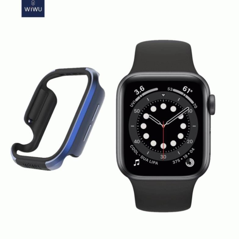 Case cho Apple Watch Series 6 / Series 5 / Series 4 / SE , ốp chống sốc viền thép cao cấp - Hàng chính hãng WIWU