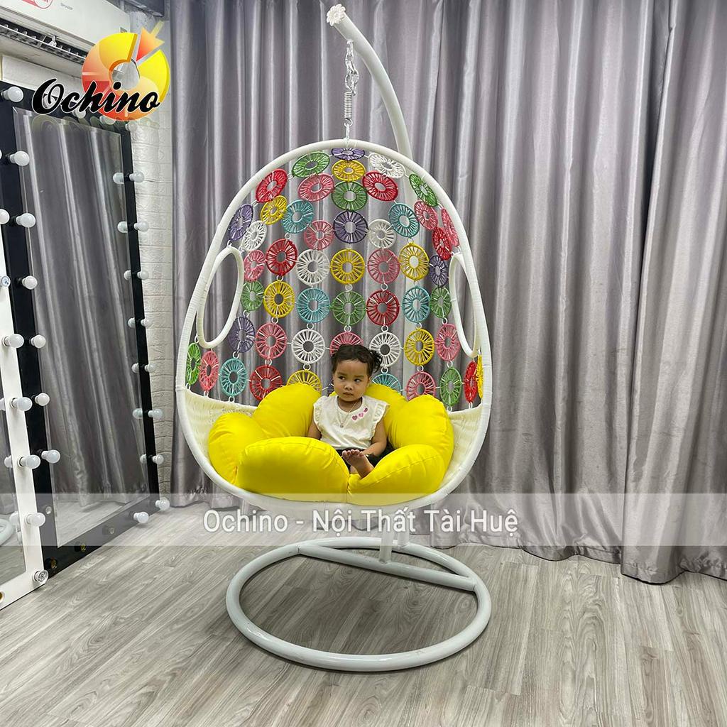Bộ Xích Đu Đơn Mẫu Hoa Để Sân Vườn Cao Cấp (Ảnh Thật Và Video)