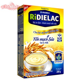 BỘT ĂN DẶM RIDIELAC YẾN MẠCH SỮA - HỘP GIẤY 200G