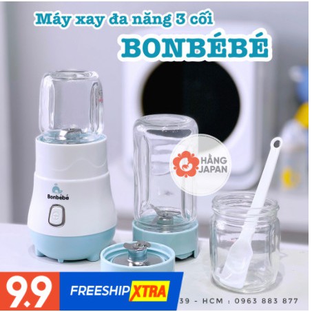 Máy xay đa năng 3 cối Bonbebe BB-39 - Tiện lợi, nhỏ gọn, công suất mạnh mẽ - Bảo hành chính hãng