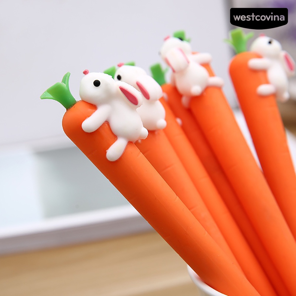 Bút Mực Gel Silicone Ngòi 0.5mm Hình Thỏ Dễ Thương