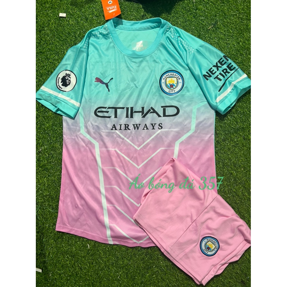 Áo Bóng Đá Câu Lạc Bộ Manchester City  Thun Thái Cao Cấp