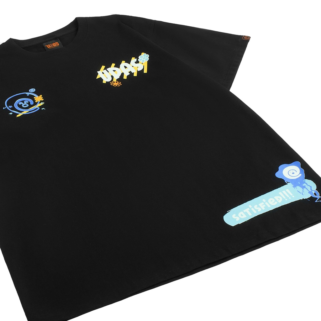 Áo thun LocalBrand UDAS phông unisex BLOSSOM - Đen