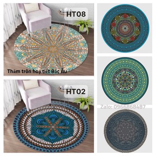 Thảm tròn decor phòng phong cách cổ điển Châu Âu nhiều kích thước