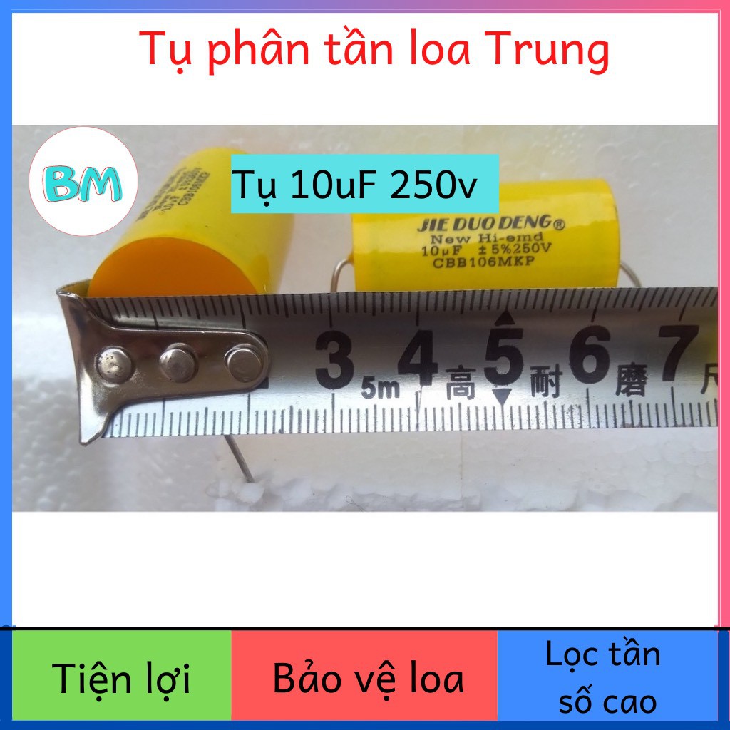 TỤ PHÂN TẦN LOA TRUNG - 6.8uF, 10uF, 22uF - TỤ LOA TRUNG - TỤ LOA MID - TỤ PHÂN TẦN LOA MID - TỤ PHÂN TÂN LOA TRUNG