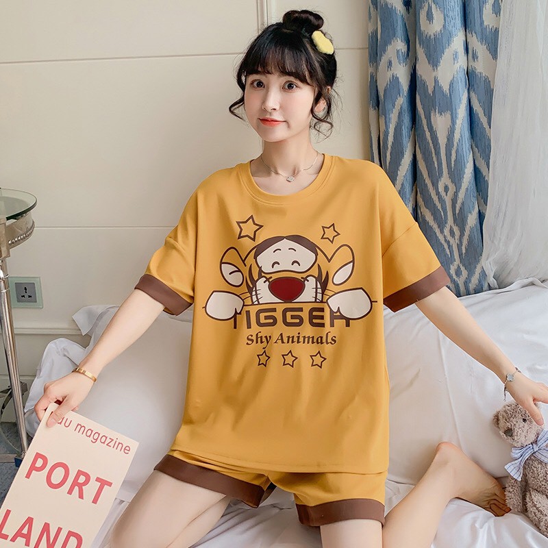 Đồ Bộ Nữ mặc nhà Minh Thư chất liệu Cotton mềm mát dễ thương 𝐁𝐋𝟒𝟔