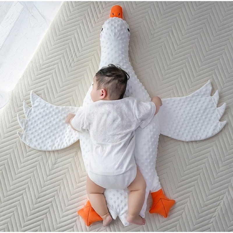 Gối Vịt Trắng Hỗ Trợ Bé Nằm Sấp Chống Tình Trạng Đầy Hơi Cho Bé Baby