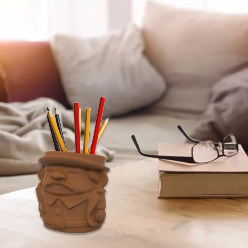 Khuôn Silicone Làm Chậu Cây Mọng Nước Hình Ông Già DIY