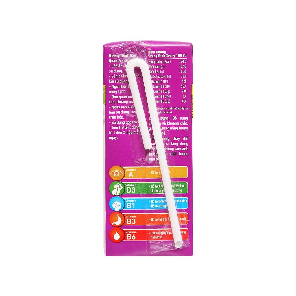 [HSD T12-2023] [SĂN THÈ QUÀ] Thùng 48 Hộp Sữa Trái Cây LiF Kun Hương Nho 180ml