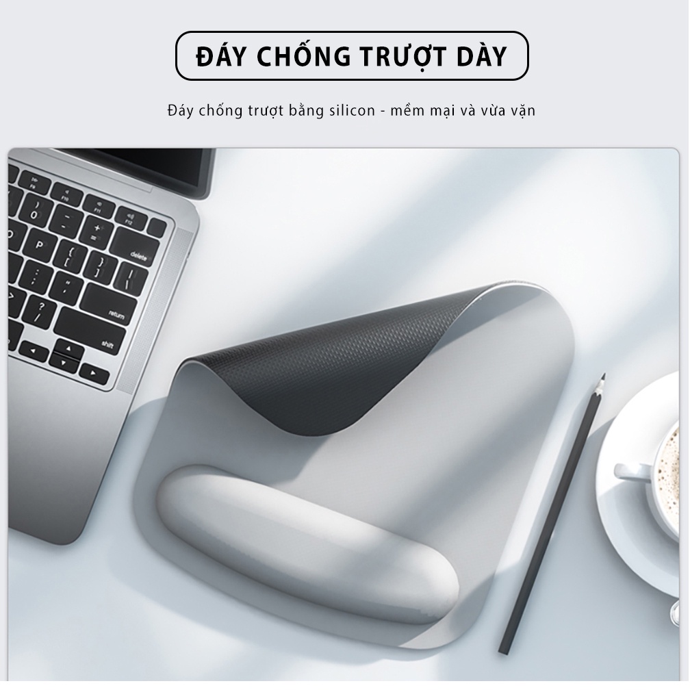 Miếng lót chuột có đệm cổ tay SIDOTECH PD801 bàn di pad chuột mềm mại công thái học cho game thủ văn phòng streamer