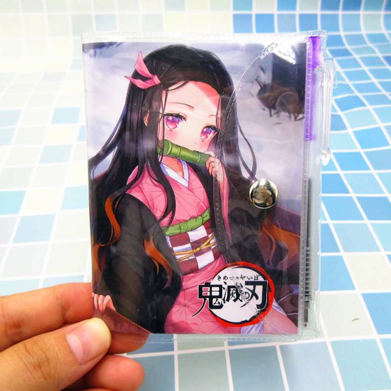 Sổ tay kute gáy lò xo Anime Demon Slayer Kimetsu No Yaiba Kamado Tanjirou Nezuko  Mini Pocket Diary Notebook Agenda To Do list Notepad Planner kids Stationery gift