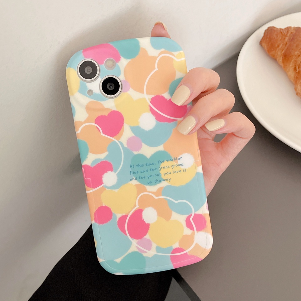 Ốp Điện Thoại Mềm Họa Tiết Gấu Hoạt Hình Dễ Thương Cho Iphone 12 pro max 11 pro max xs max xr x 7 8 plus