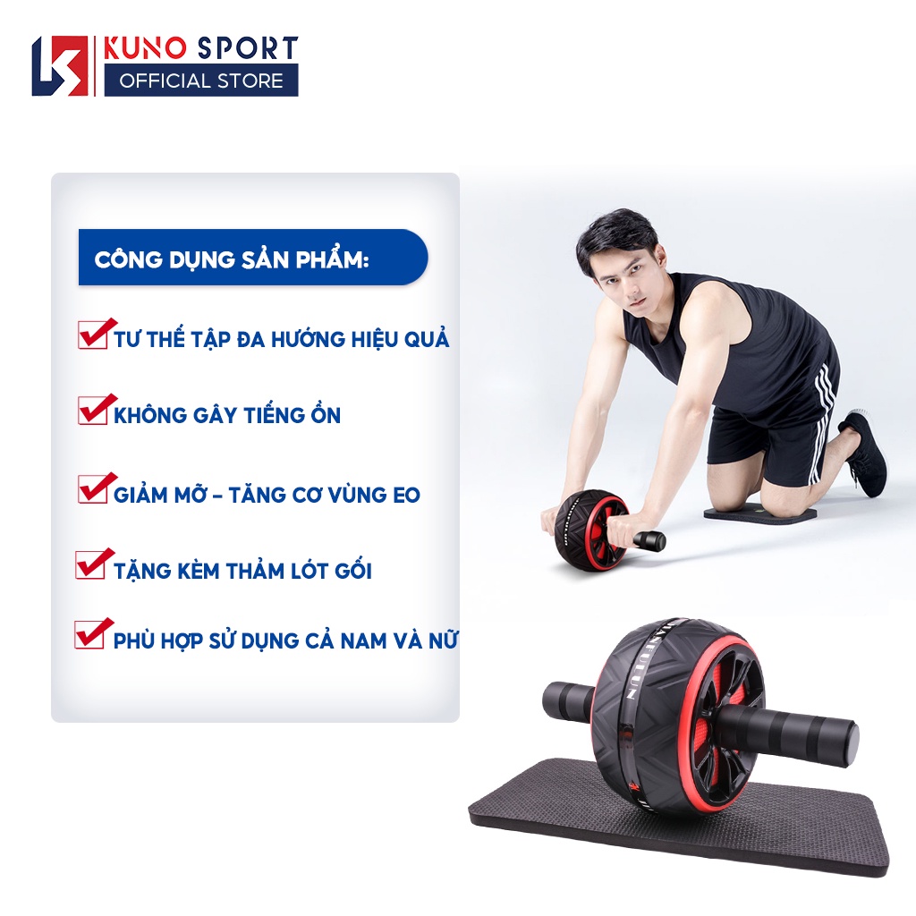 Con Lăn Tập Bụng 1 Bánh KUNO SPORT Tập Bụng GymTại Nhà