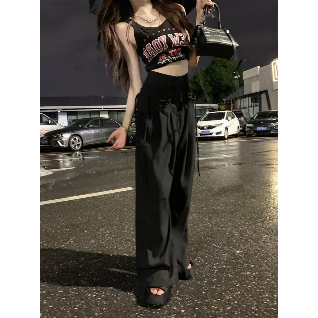 Quần Thể Thao Ống Rộng Lưng Cao Thời Trang Xuân Hè Kiểu Mỹ Cá Tính 62687