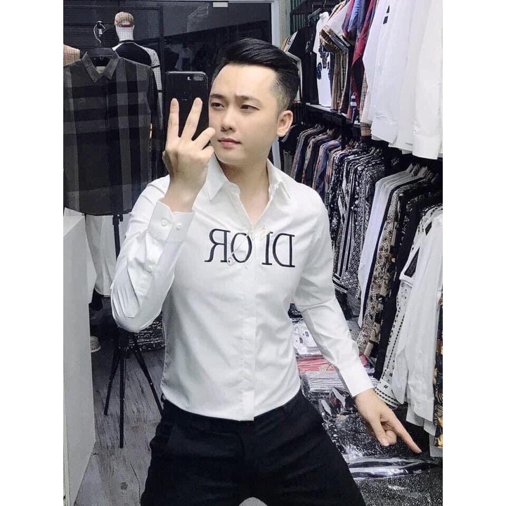 ÁO SƠ MI NAM TAY DÀI HỌA TIẾT DO CHẤT LỤA KHÔNG NHĂN THỜI TRANG