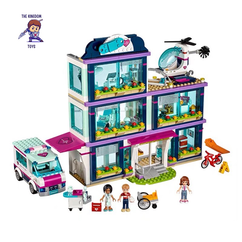 Đồ Chơi Lắp Ráp Kiểu Mô Hình Bệnh Viện Cấp Cứu Thành Phố Nhân Ái Heartlake Hospital Đồ Chơi Bé Gái 3028