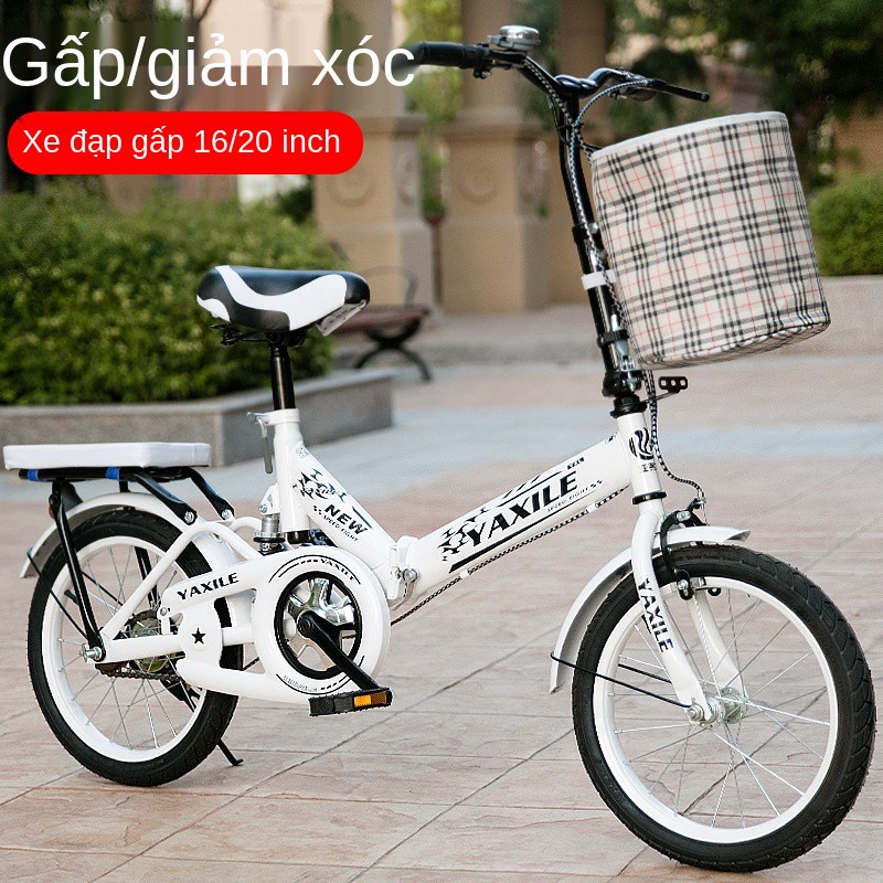 ❀♤✔xe đạp gấp mới 16 inch 20 giảm xóc trẻ em trai và gái công chúa người lớn nữ teen