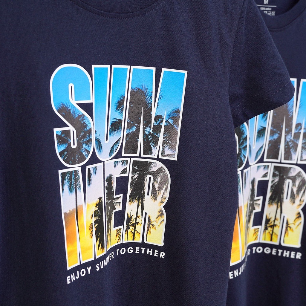 Áo phông trẻ em SAYME set gia đình đi chơi, đi biển, dạo phố in hình vải cotton mềm mịn, thoáng mát KCTS0015-16