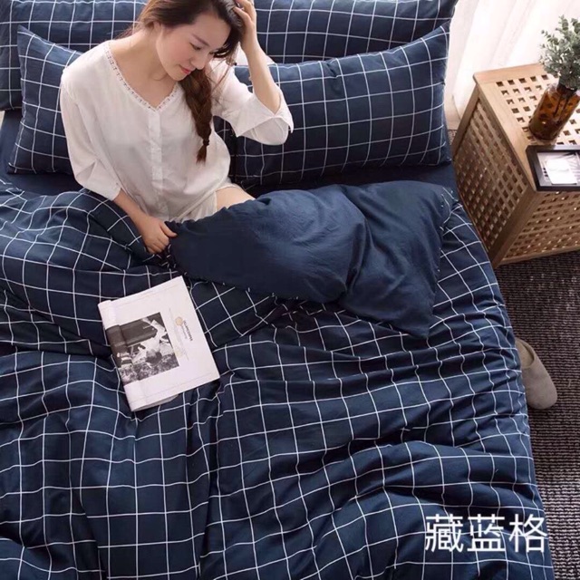 Bộ vỏ chăn ga gối đũi nhập (có nhận trần phao)