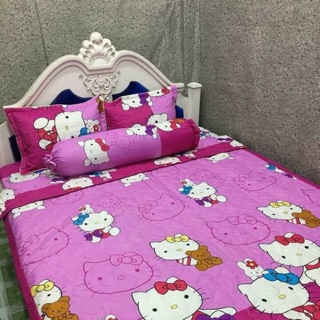 Bộ ga chun 2 vỏ gối poli cotton