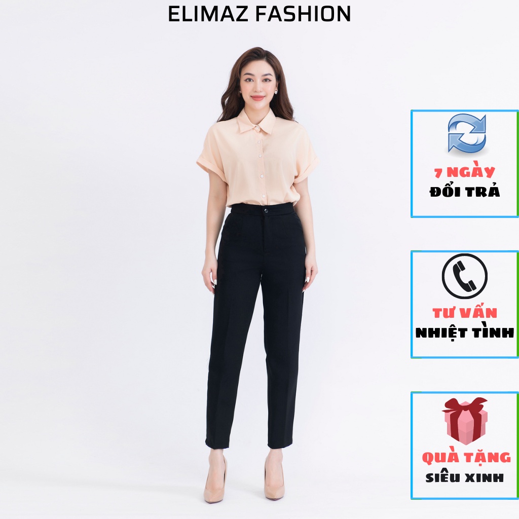 Áo sơ mi nữ công sở Elimaz cánh rơi gấp gấu EA21.112 | BigBuy360 - bigbuy360.vn