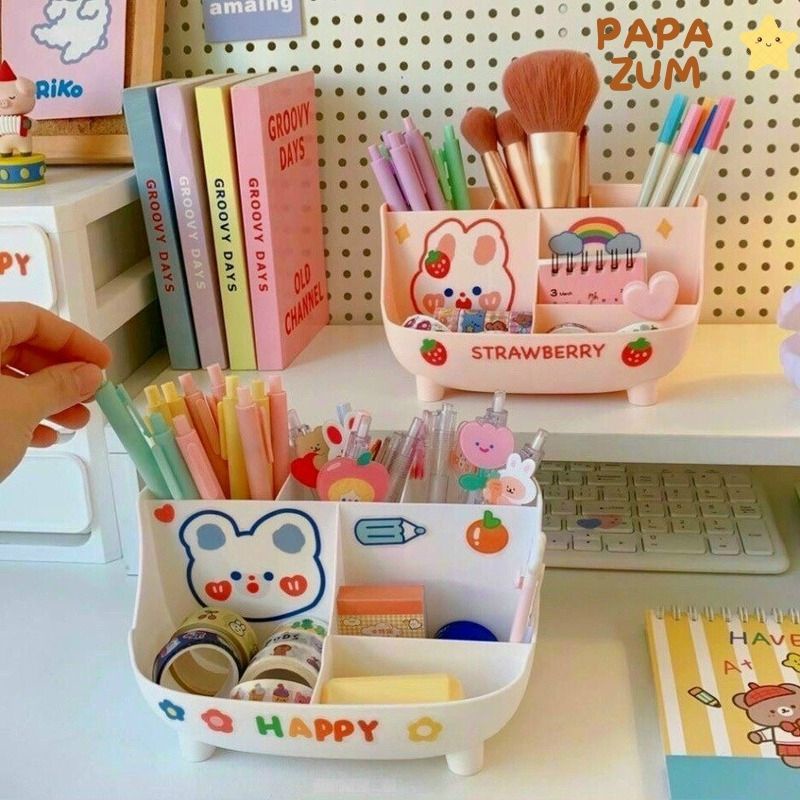 Kệ đựng bút để bàn đa năng 6 ngăn phong cách Nhật Bản PAPAZUM
