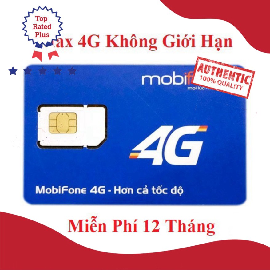 GIÁ CHƯA TUNG CÓ Sim 4G Max Băng Thông Mobifone Không giới Hạn Dung Lượng (Miễn Phí 12 Tháng) GIÁ CHƯA TUNG CÓ