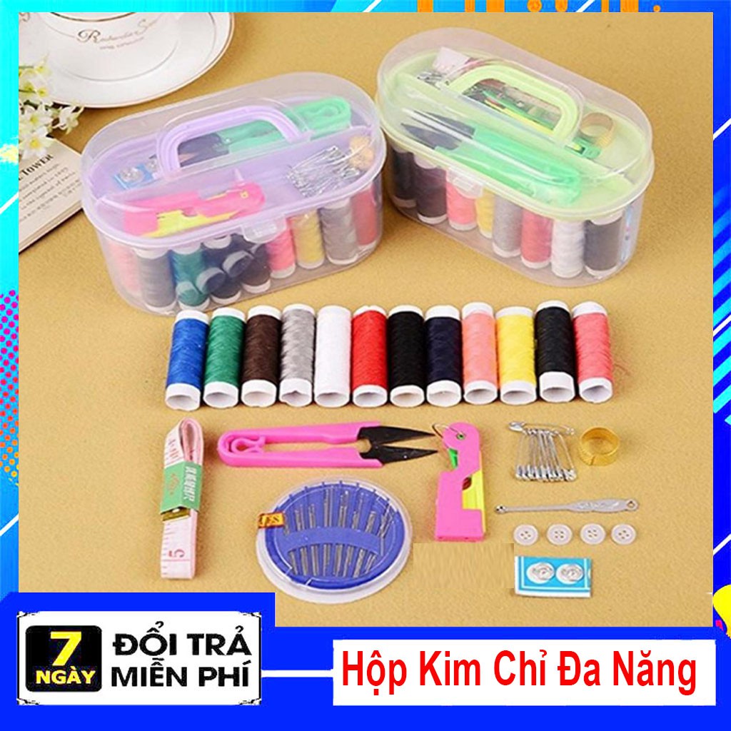 Hộp Kim Chỉ May Vá Đa Năng - Nhiều Món Tặng Kèm Hộp Đựng