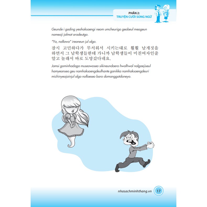 Sách - Tuyển tập truyện cười song ngữ Hàn Việt  Tặng Kèm Bookmark