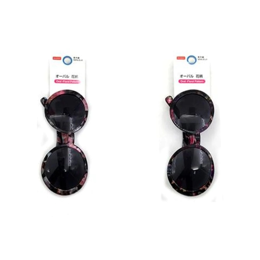 Daiso Kính mát gọng Oval hoa văn hình hoa15x3.5x6.8 cm (cái)