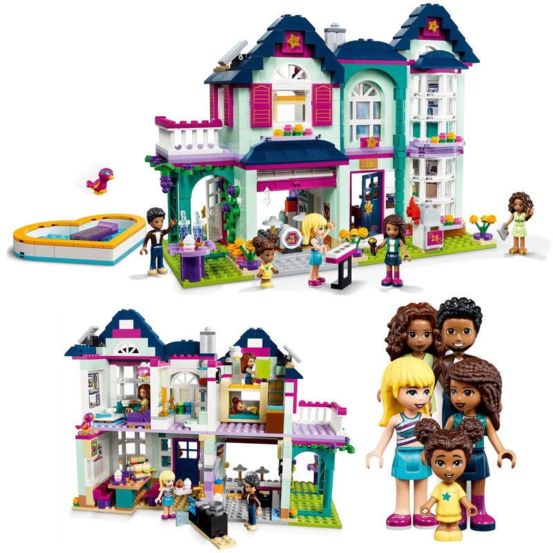 Bộ đồ chơi lắp ráp mô hình Friends bela 60120 Ngôi Nhà Của Andrea's Family House