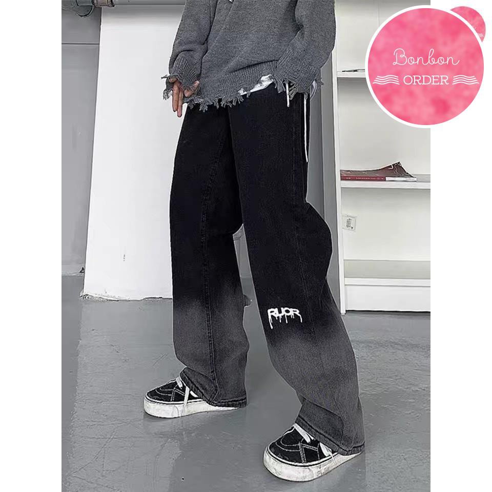 QUẦN JEANS DÁNG XUÔNG ULZZANG NAM NỮ LOANG OMBRE | BigBuy360 - bigbuy360.vn