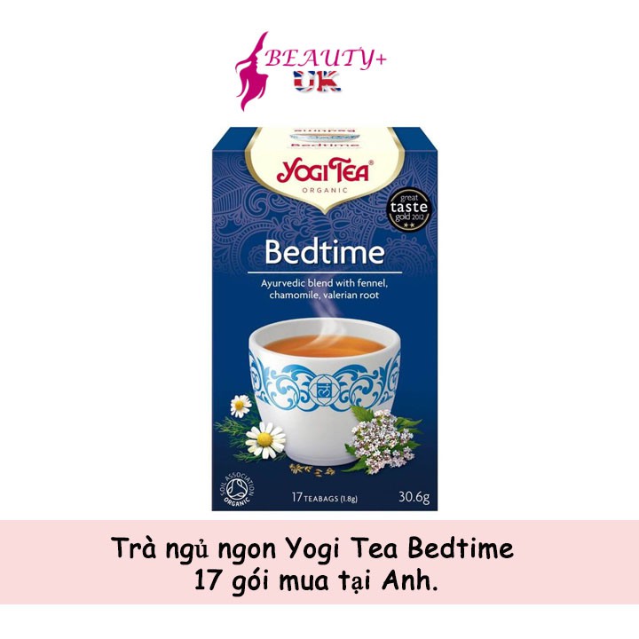 Trà ngủ ngon Yogi Tea Bedtime 17 gói mua tại Anh