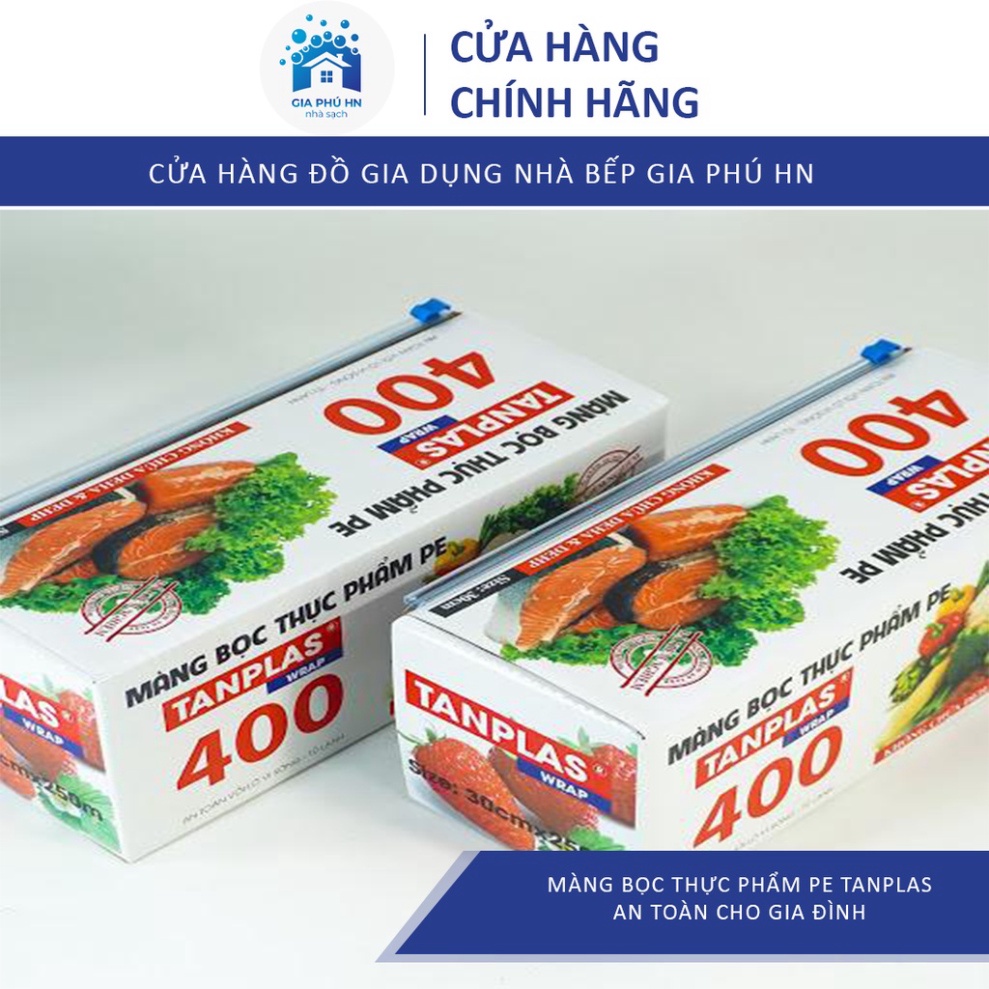 Màng Bọc Thực Phẩm PE TANPLAS, An Toàn Với Lò Vi Sóng, Tủ Lạnh, Không Chứa DEHA & DEHP , 3 Loại Kích Cỡ