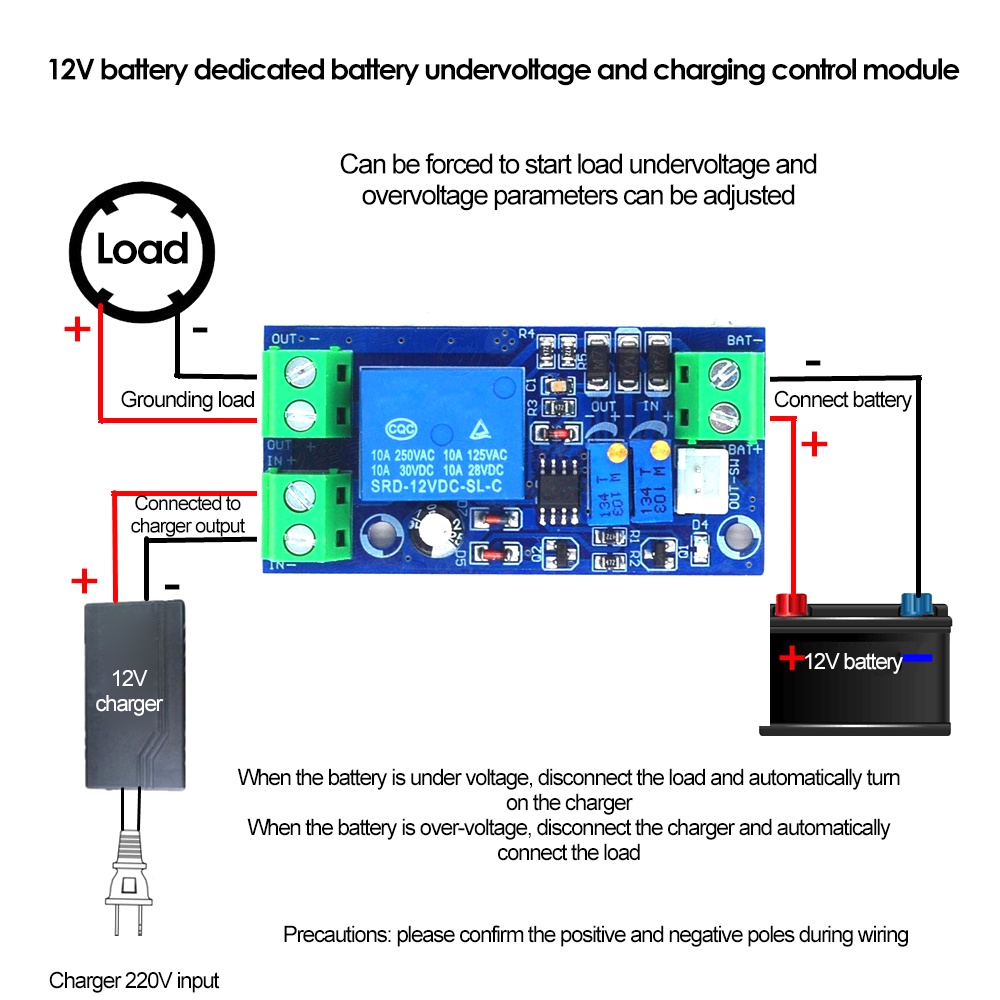 DIYMORE Bảng Mạch Sạc Pin lithium 12V Tự Động Chống Bức Xạ Và Chống Nhiễm Trùng