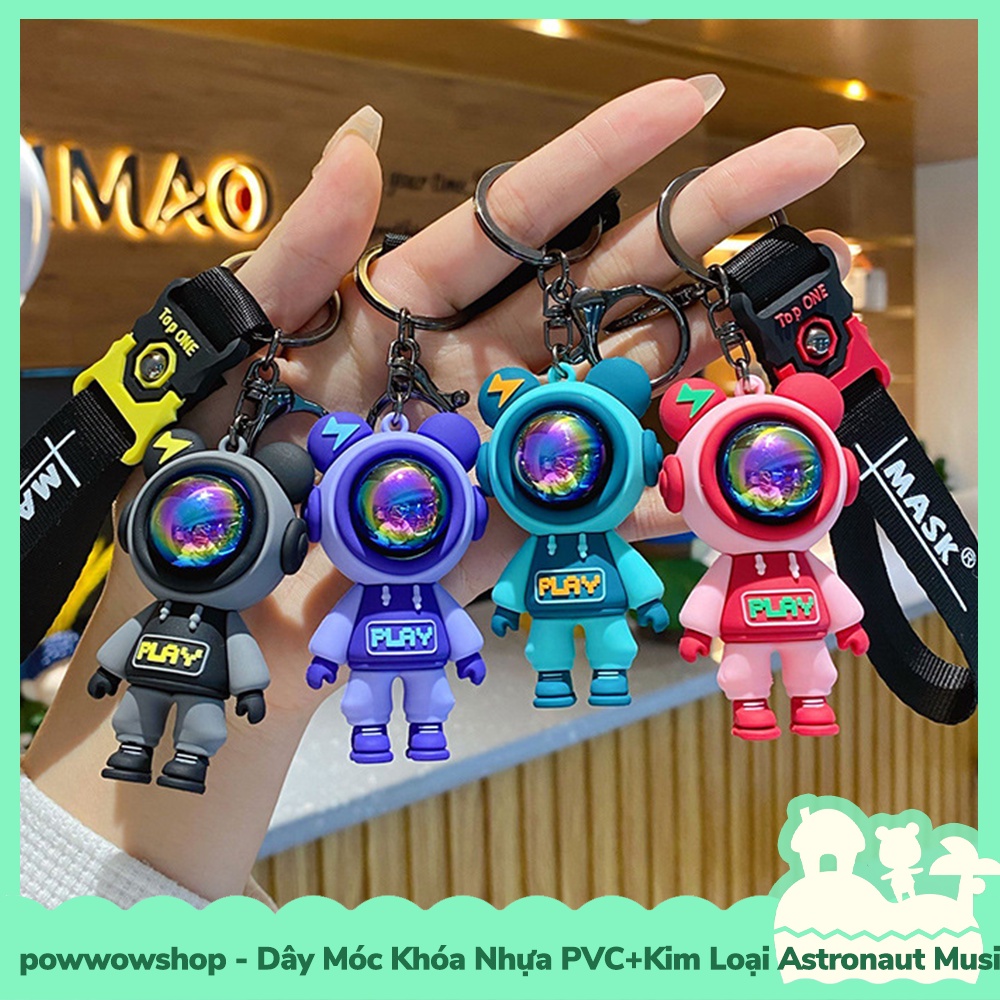 [Sẵn VN - Hỏa Tốc] Dây Móc Khóa Nhựa PVC Mẫu Phi Hành Gia Astrounaut Thunder