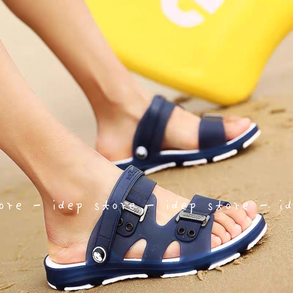 Giày sandal nhựa dẻo siêu nhẹ 2 quai cao cấp đi mưa siêu bền (Màu ngẫu nhiên) Maipy- GL037