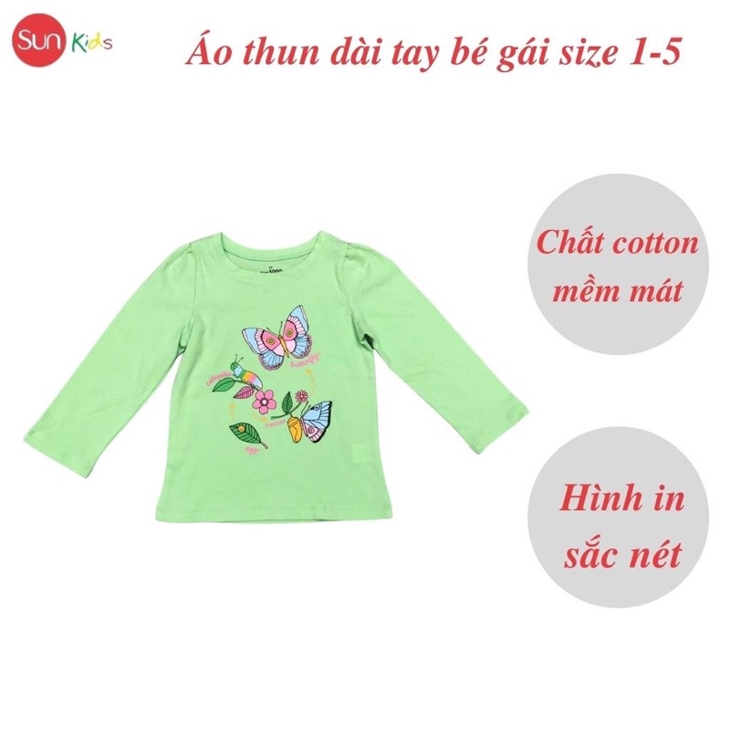 Áo dài cho bé gái, áo thu đông bé gái, áo thu đông cho bé, size 1-5 tuổi - SUNKIDS1