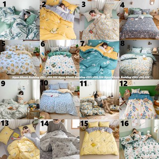 112 Bộ chăn ga gối ga giường cotton living các mẫu hoa nhí - Ngân Khánh Bedding drap giường